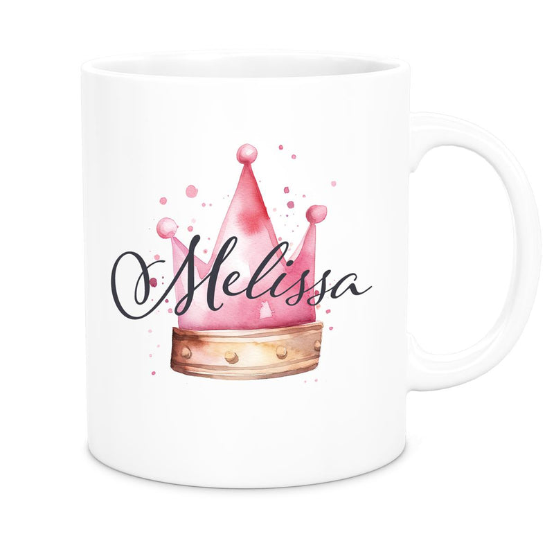 Tasse Krone 1 Wunschname Keramik Kinderbecher personalisiert versch. Farben
