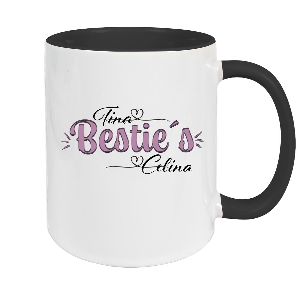 Tasse Wunschname Lieblings-Bestie 1 personalisiert Keramik Becher versch. Farben