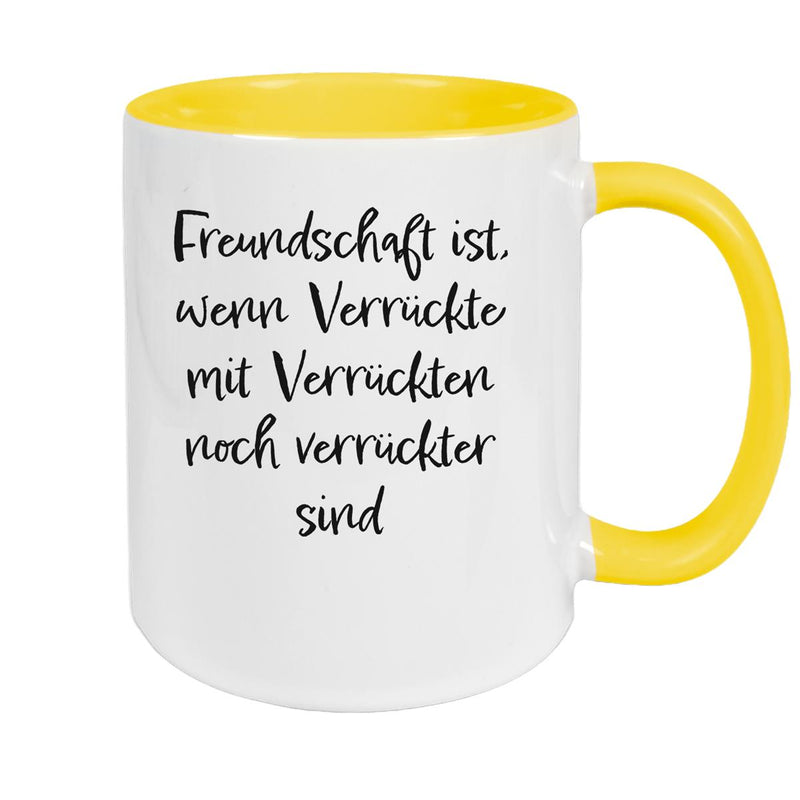 Tasse Freundschaft Liebe Sprüche 1 Keramik versch. Farben