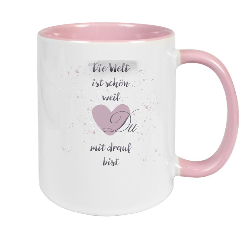 Tasse Freundschaft Liebe Sprüche 2 Keramik versch. Farben