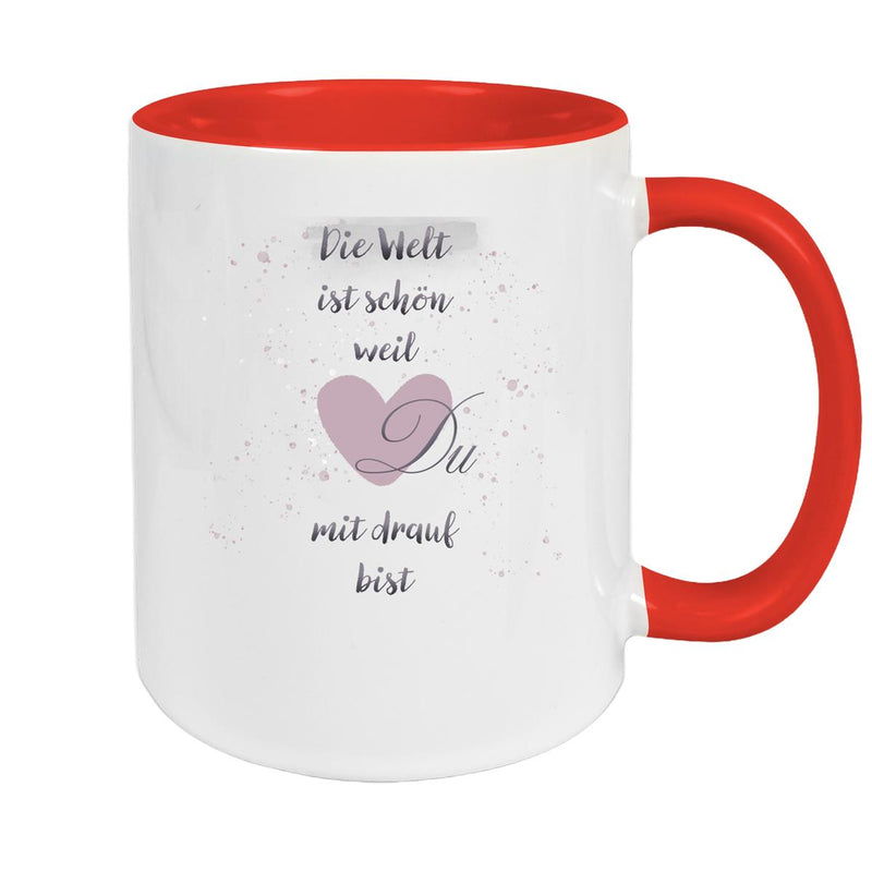 Tasse Freundschaft Liebe Sprüche 2 Keramik versch. Farben