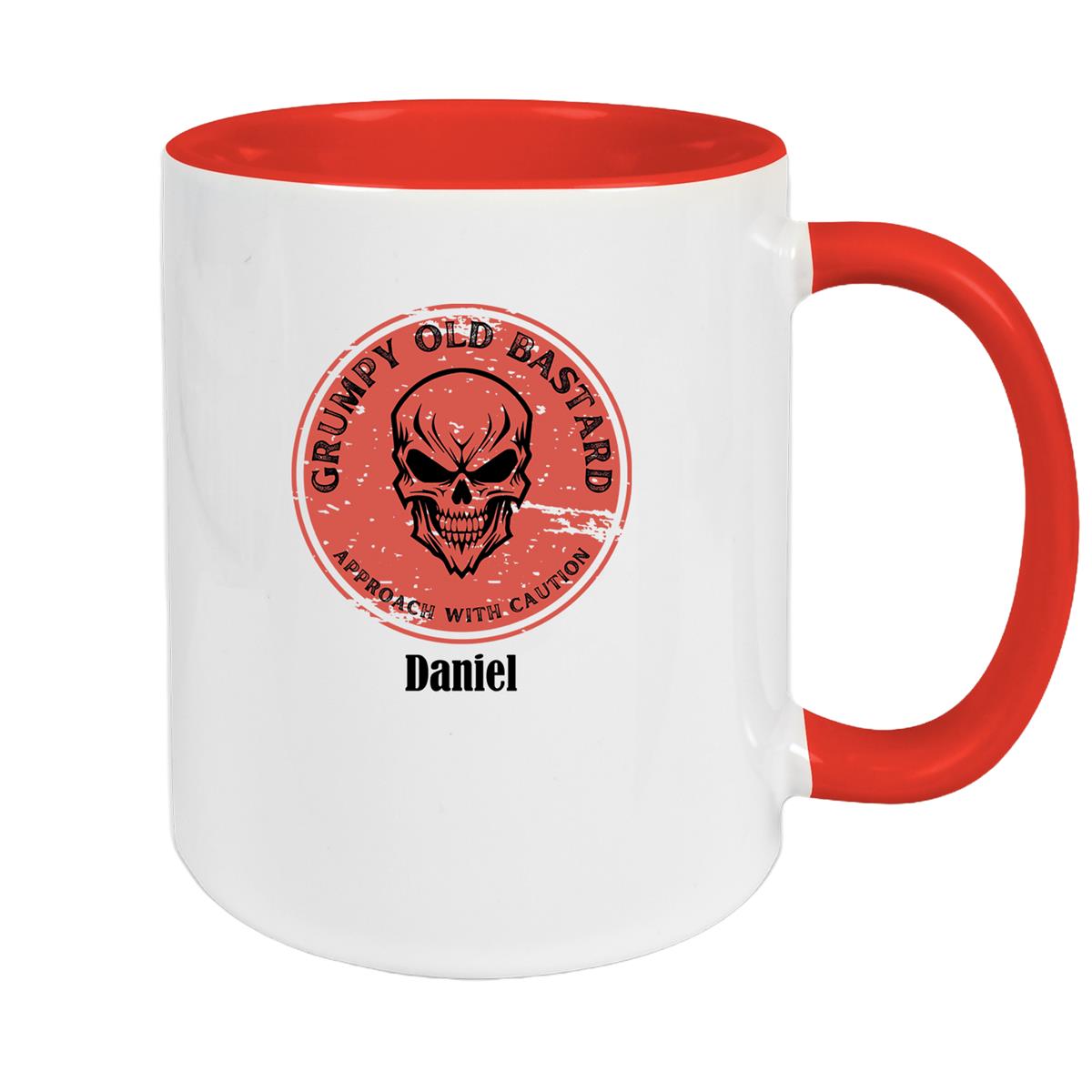 Tasse Wunschname Grumpy Old Bastard Keramik versch. Farben