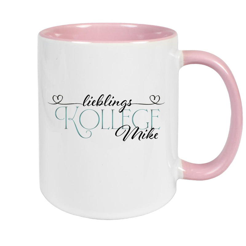 Tasse Wunschname Lieblings-Kollege 1 personalisiert Keramik Becher versch. Farben