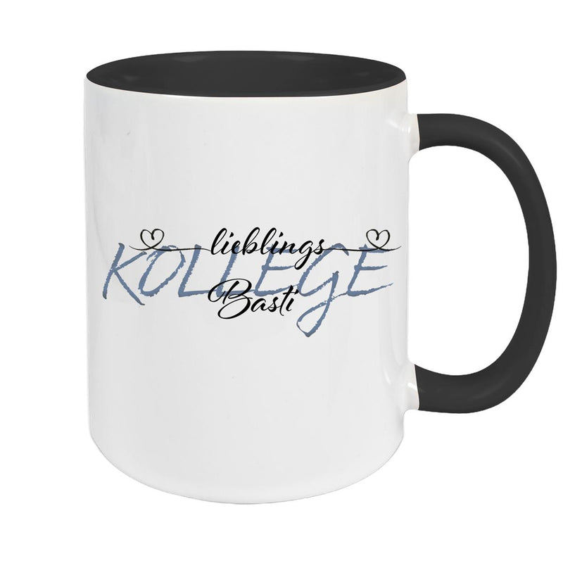 Tasse Wunschname Lieblings-Kollege 2 personalisiert Keramik Becher versch. Farben