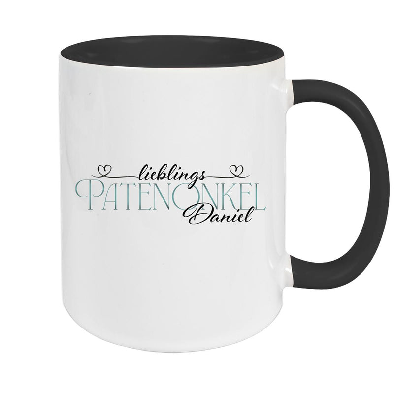 Tasse Wunschname Lieblings-Patenonkel 1 personalisiert Keramik Becher versch. Farben