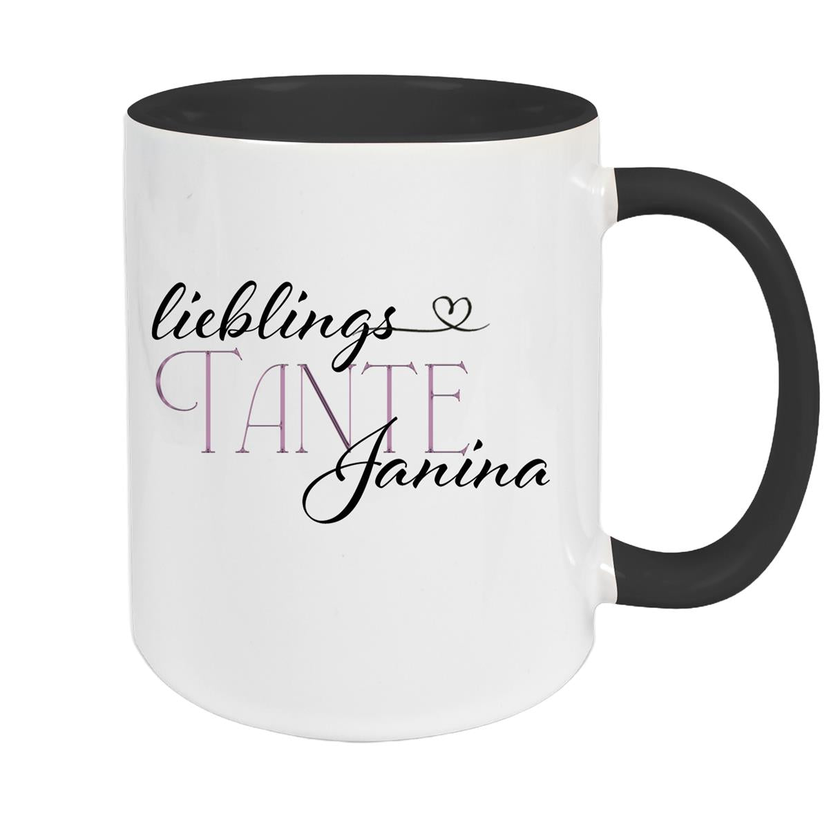 Tasse Wunschname Lieblings-Tante 1 personalisiert Keramik Becher versch. Farben