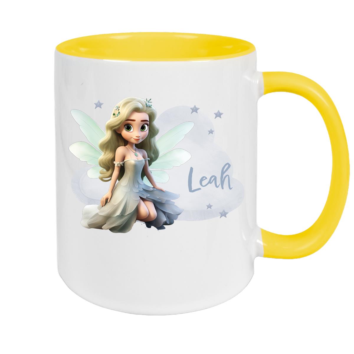 Tasse Fee 4 Wunschname Keramik Kinderbecher personalisiert versch. Farben
