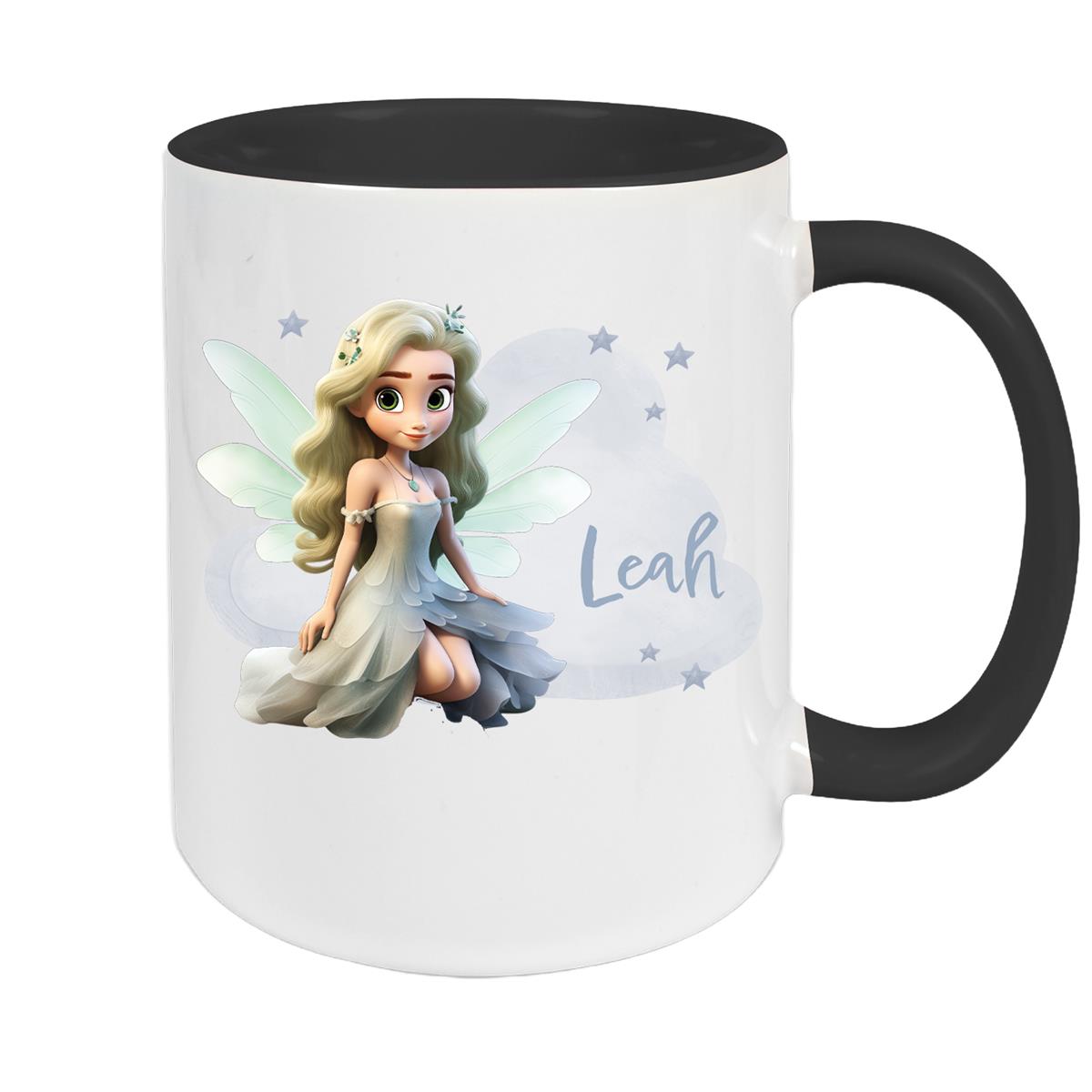 Tasse Fee 4 Wunschname Keramik Kinderbecher personalisiert versch. Farben