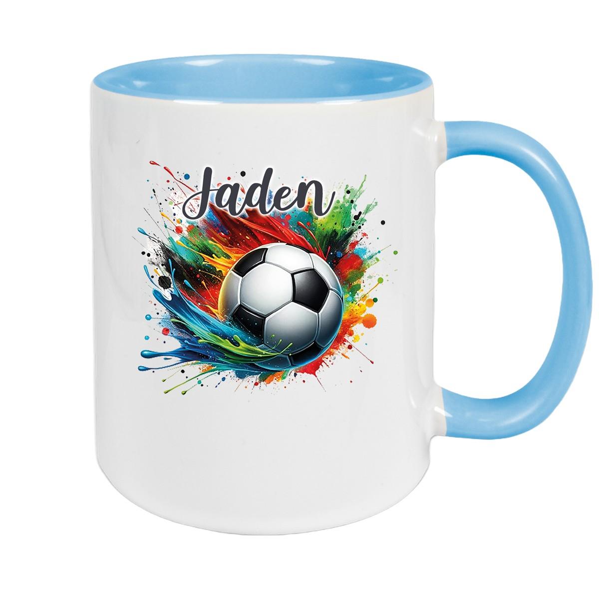 Mug with custom name Football 11 Ceramic Children's Mug personalized various colours