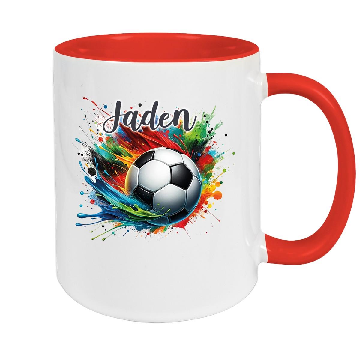 Mug with custom name Football 11 Ceramic Children's Mug personalized various colours