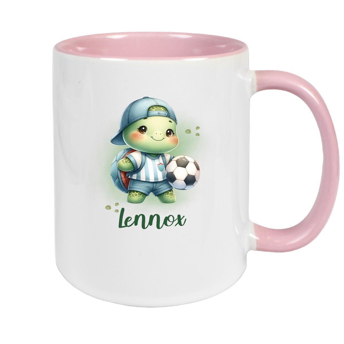 Personalized Ceramic Mug with Name Football 14 Kids' Mug various colors