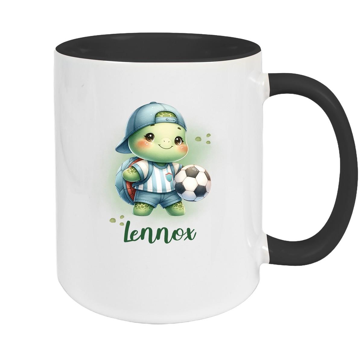 Personalized Ceramic Mug with Name Football 14 Kids' Mug various colors