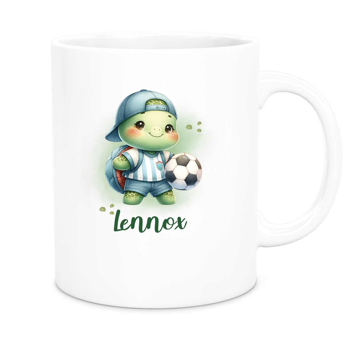 Personalized Ceramic Mug with Name Football 14 Kids' Mug various colors