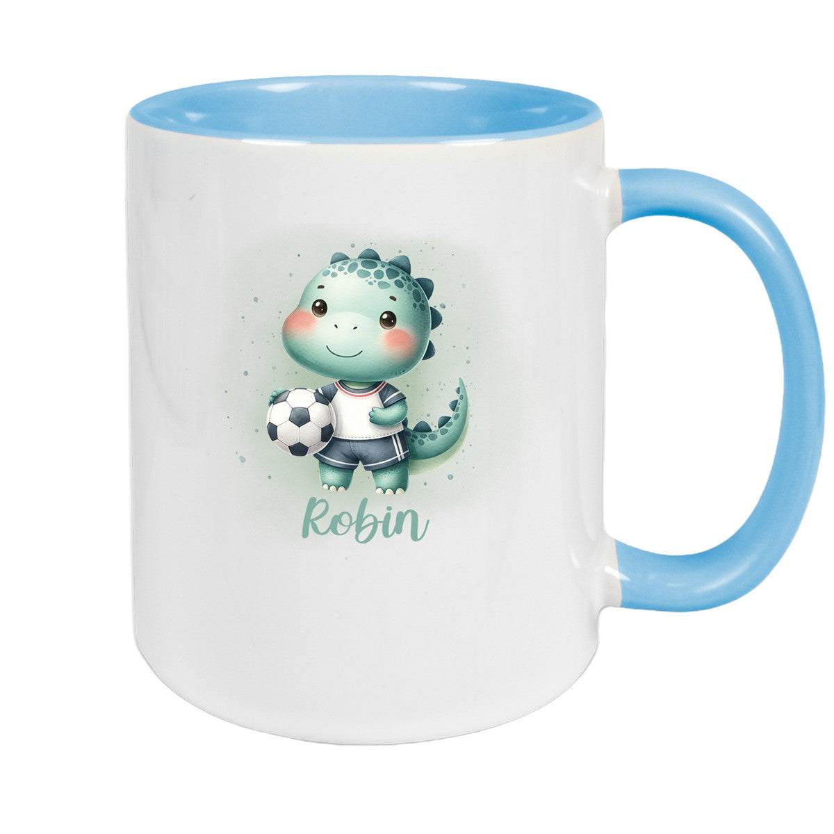 Mug with custom name, Football, 15, Personalized Ceramic Kids' Mug, various colors
