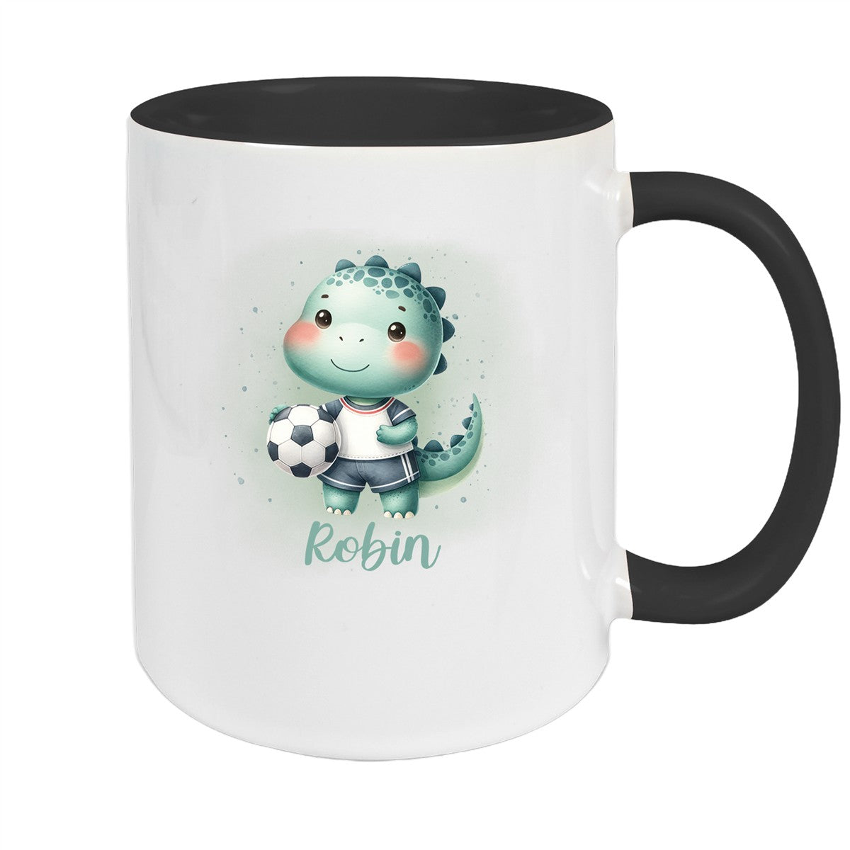 Mug with custom name, Football, 15, Personalized Ceramic Kids' Mug, various colors
