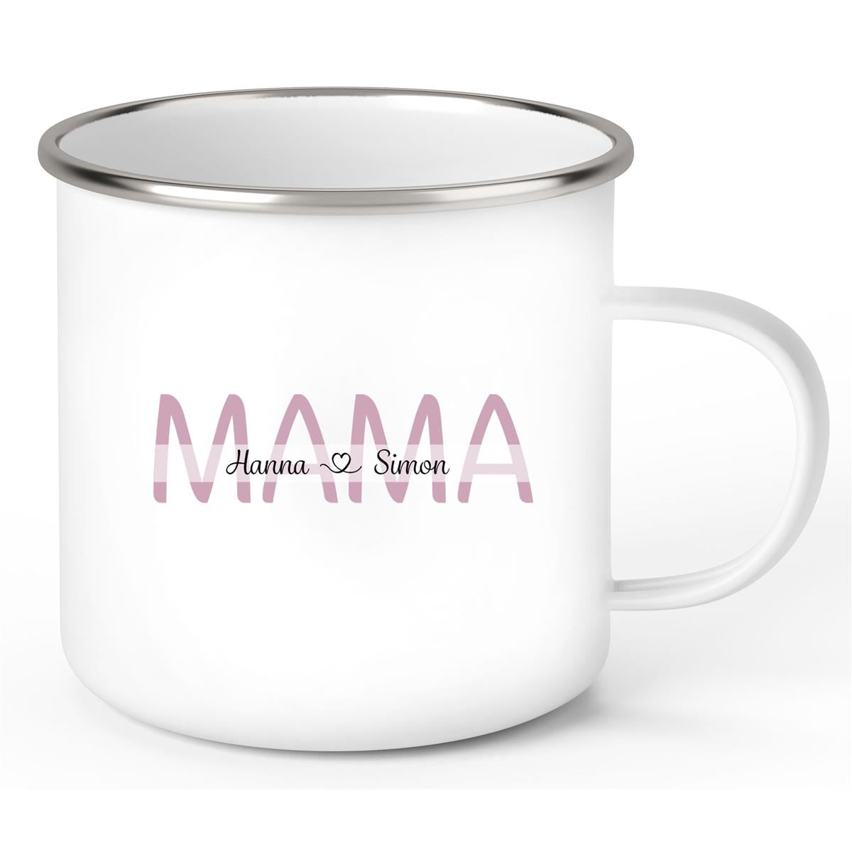 Tasse Muttertag 1 Wunschnamen Emaille Personalisiert