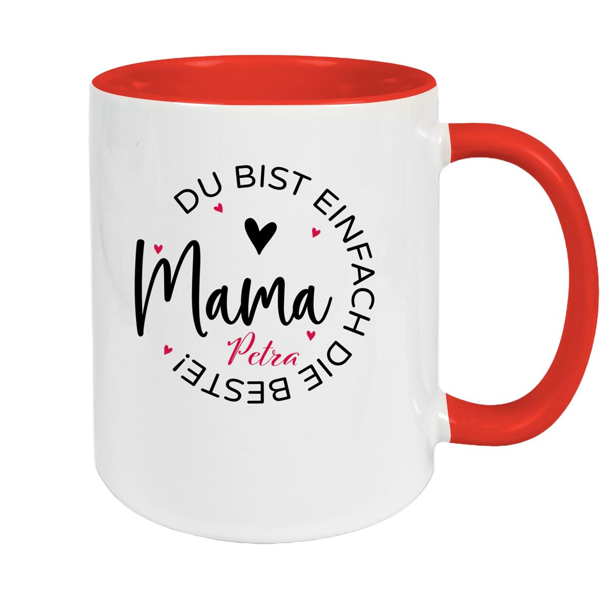 Tasse Muttertag 13 Wunschnamen Keramik Personalisiert versch. Farben