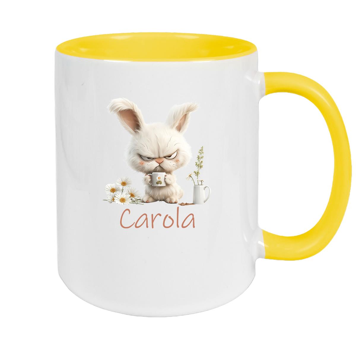 Tasse Ostern Grumpy-Bunny 1 Wunschnamen Keramik personalisiert versch. Farben
