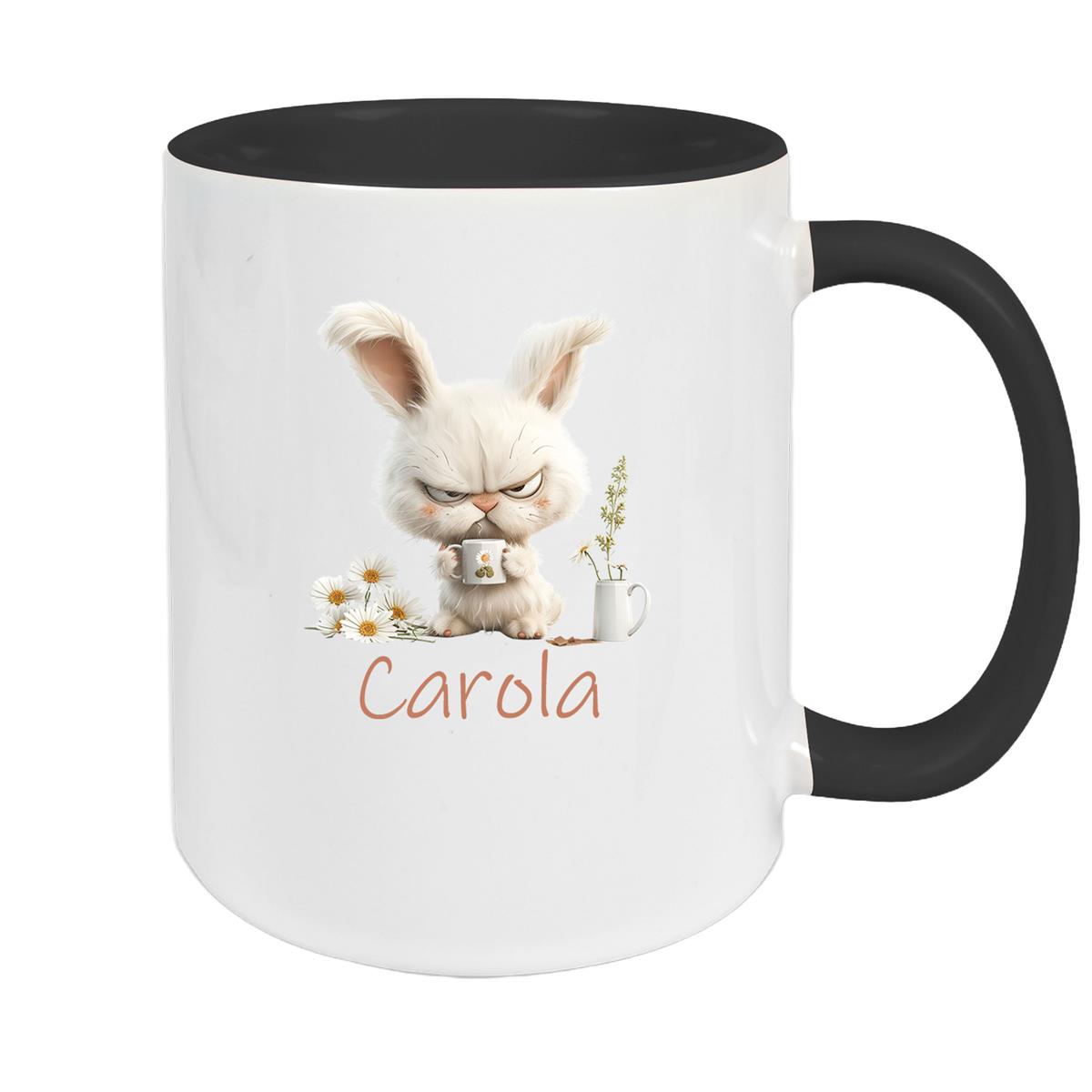 Tasse Ostern Grumpy-Bunny 1 Wunschnamen Keramik personalisiert versch. Farben