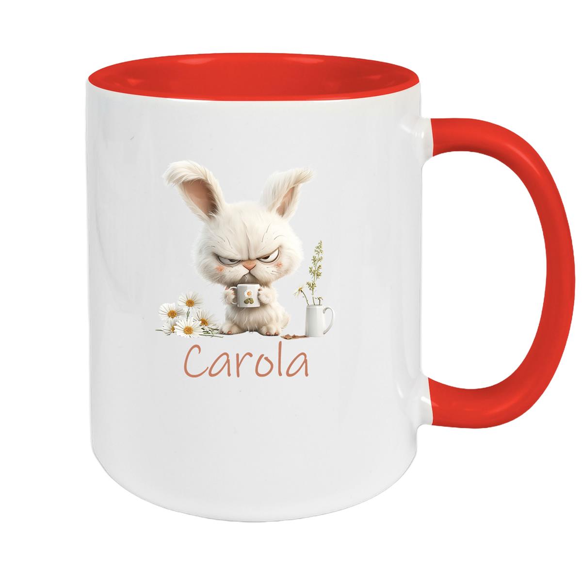 Tasse Ostern Grumpy-Bunny 1 Wunschnamen Keramik personalisiert versch. Farben