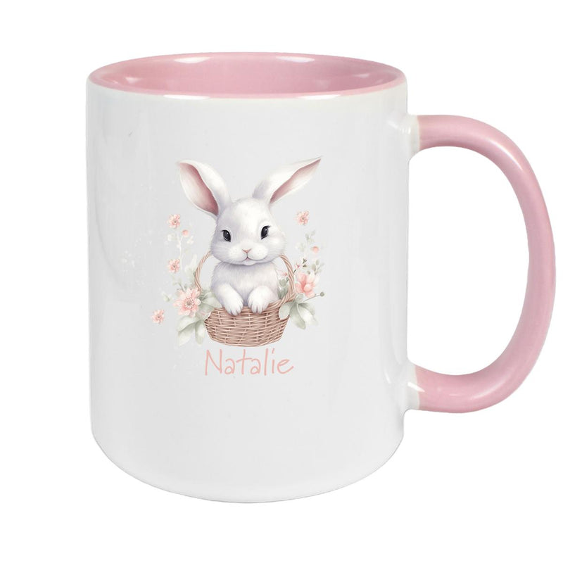 Tasse Hase 1 Wunschnamen Keramik personalisiert versch. Farben