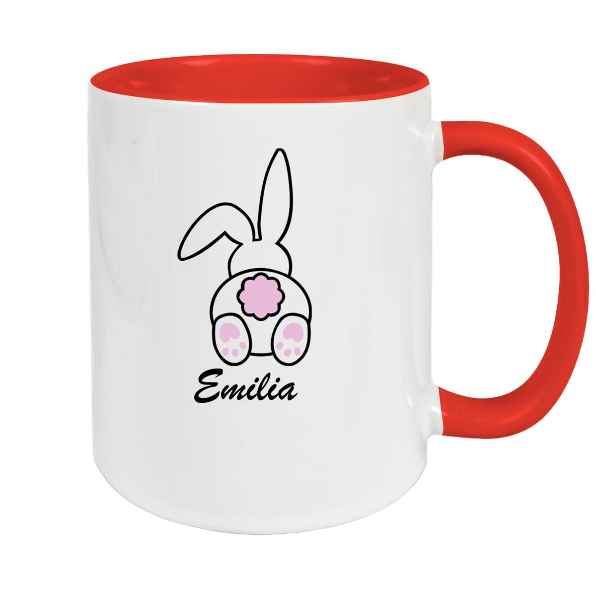 Tasse Ostern - Hase 3 Wunschnamen Keramik personalisiert versch. Farben