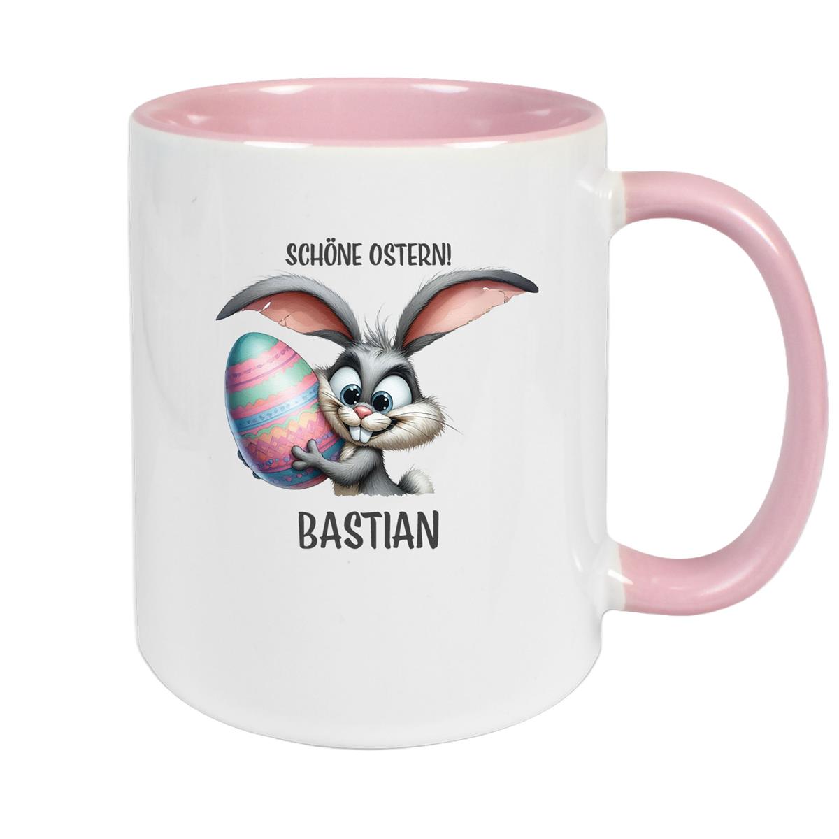 Tasse Ostern - Hase 5 Wunschnamen Keramik personalisiert versch. Farben