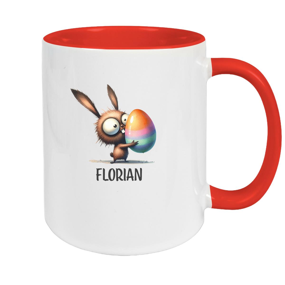 Tasse Ostern - Hase 6 Wunschnamen Keramik personalisiert versch. Farben