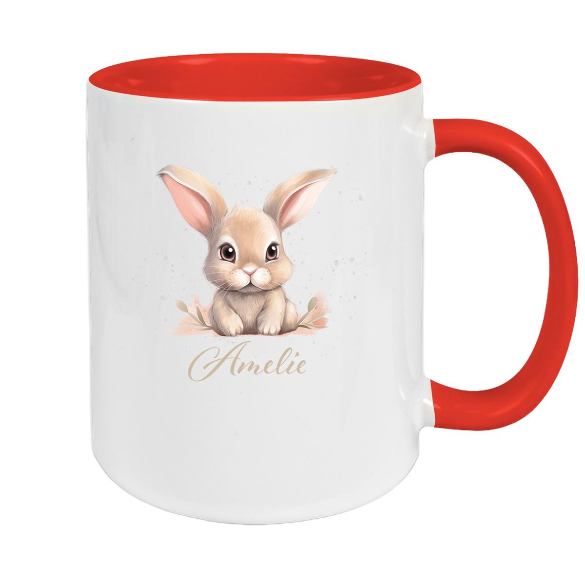 Tasse Ostern - Hase 7 Wunschnamen Keramik personalisiert versch. Farben