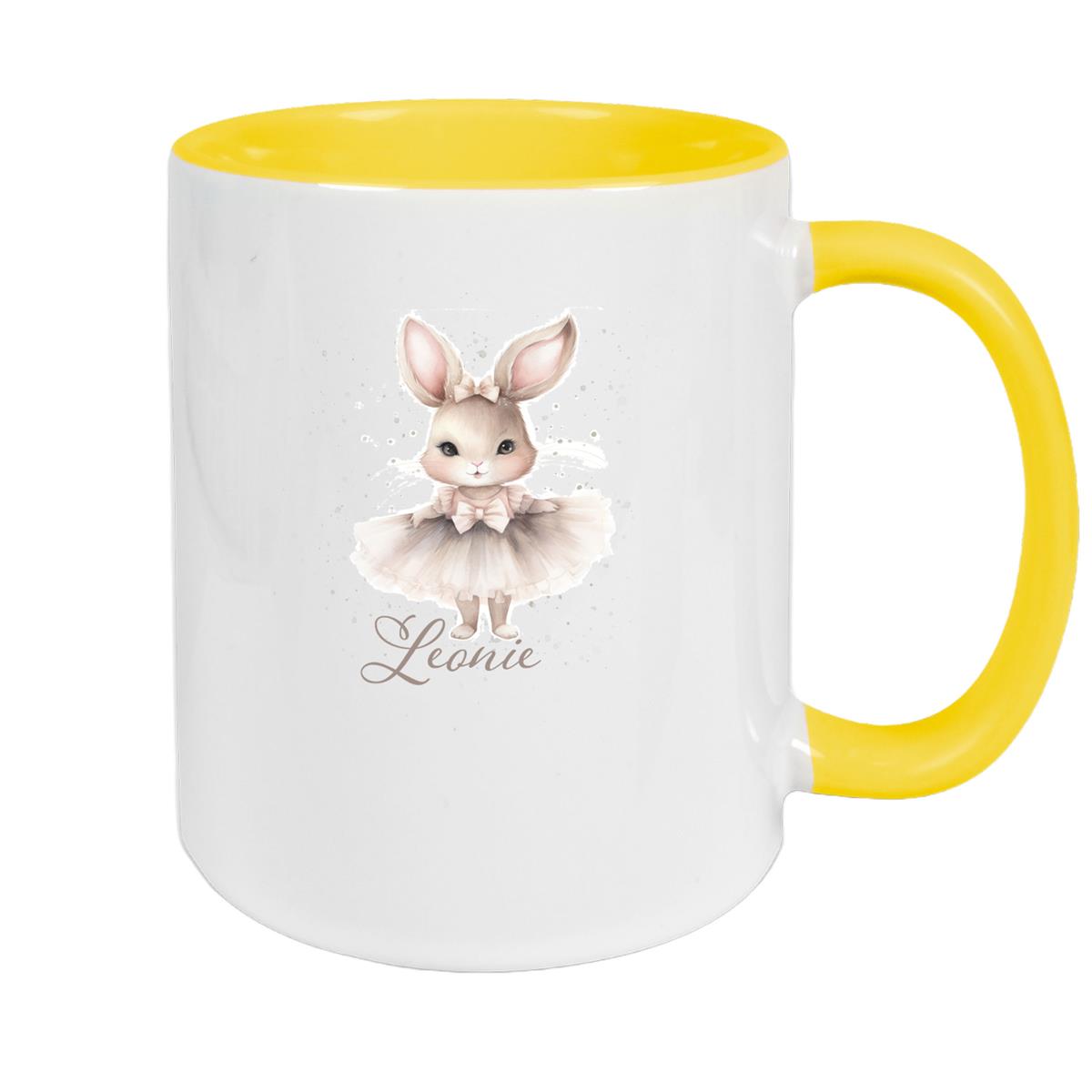 Tasse Ostern - Hase 8 Wunschnamen Keramik personalisiert versch. Farben