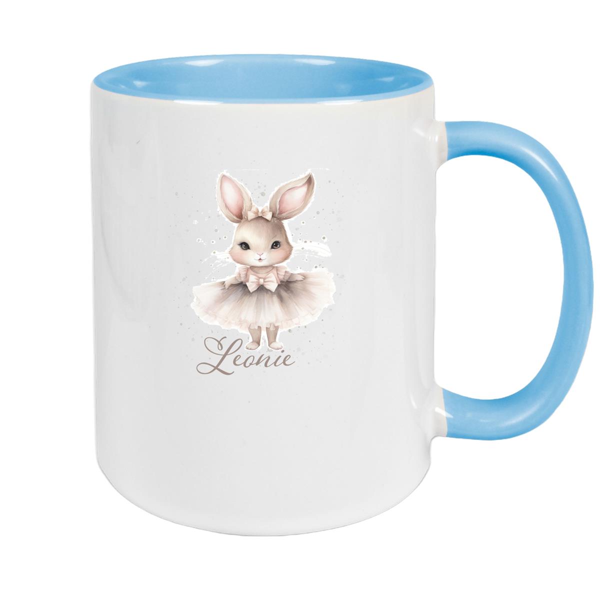 Tasse Ostern - Hase 8 Wunschnamen Keramik personalisiert versch. Farben