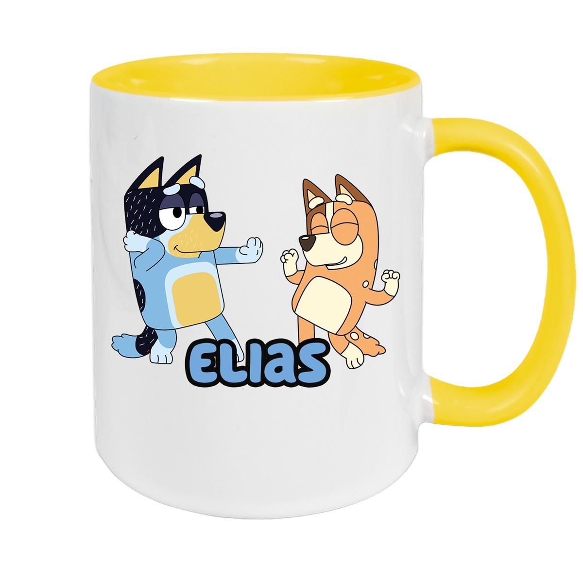 Tasse Bluey 1 Wunschname Keramik Kinderbecher personalisiert versch. Farben