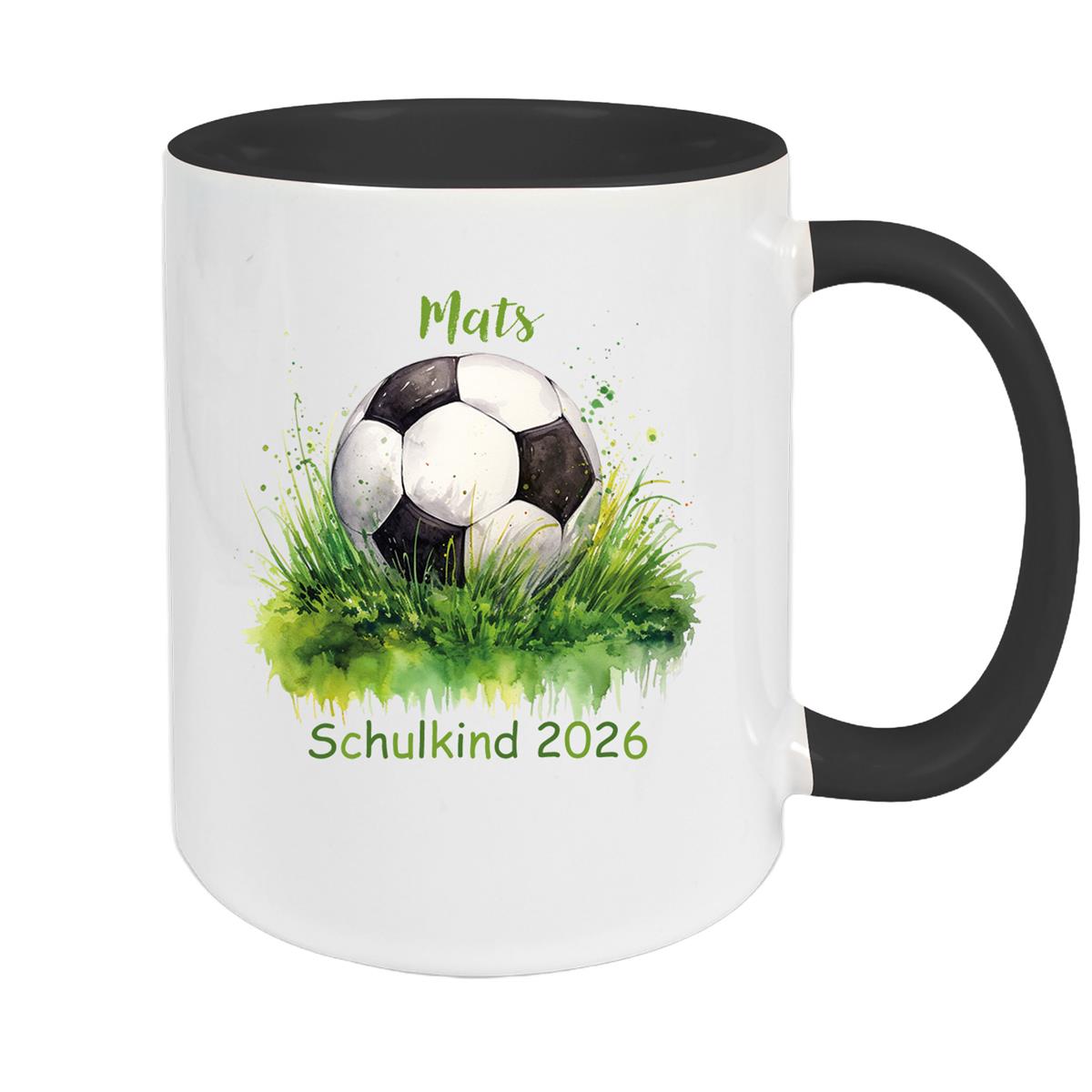 School Child Mug 12 Custom Name Football1 Ceramic Children's Mug Personalized various colors