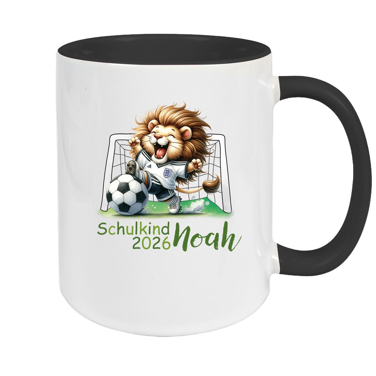 Mug Schoolchild 13 Name of Choice Football2 Ceramic Children's Mug Personalized various colors