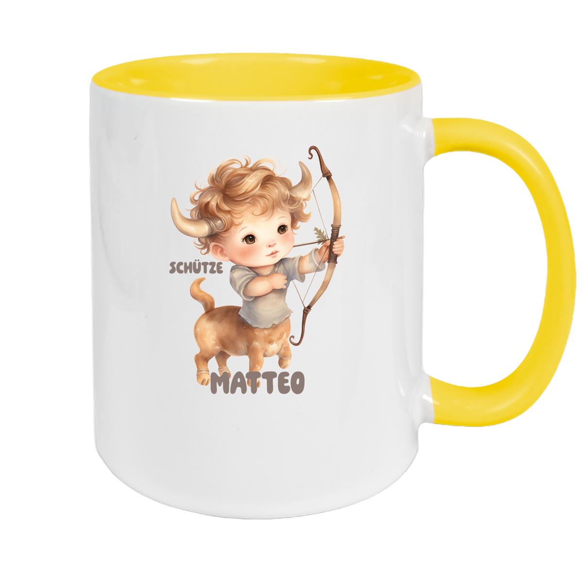 Mug Zodiac Sign Children Sagittarius 1 Custom Name Ceramic Children's Mug Personalized various colors