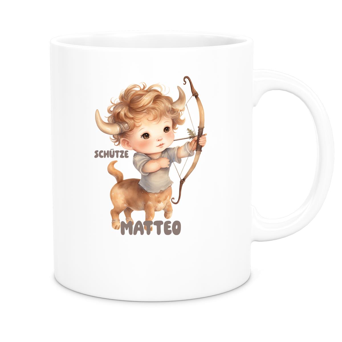 Mug Zodiac Sign Children Sagittarius 1 Custom Name Ceramic Children's Mug Personalized various colors