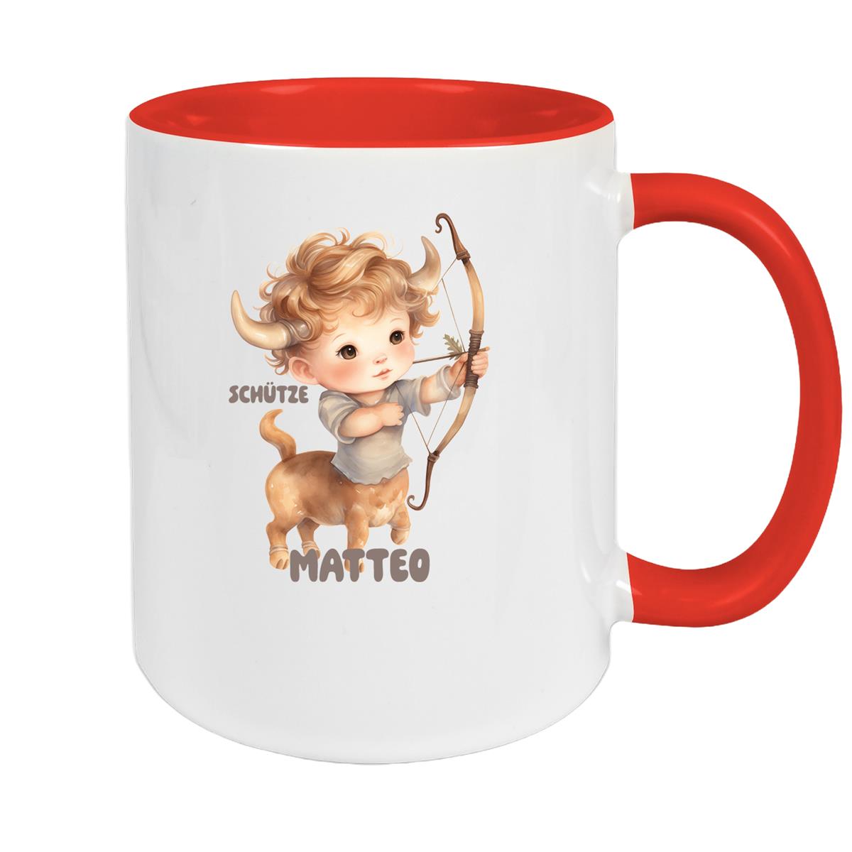 Mug Zodiac Sign Children Sagittarius 1 Custom Name Ceramic Children's Mug Personalized various colors