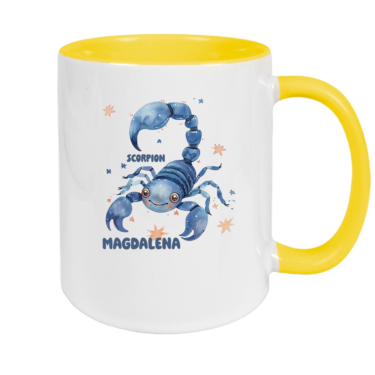 Tasse Sternzeichen Kinder Skorpion 1 Wunschname Keramik Kinderbecher personalisiert versch. Farben