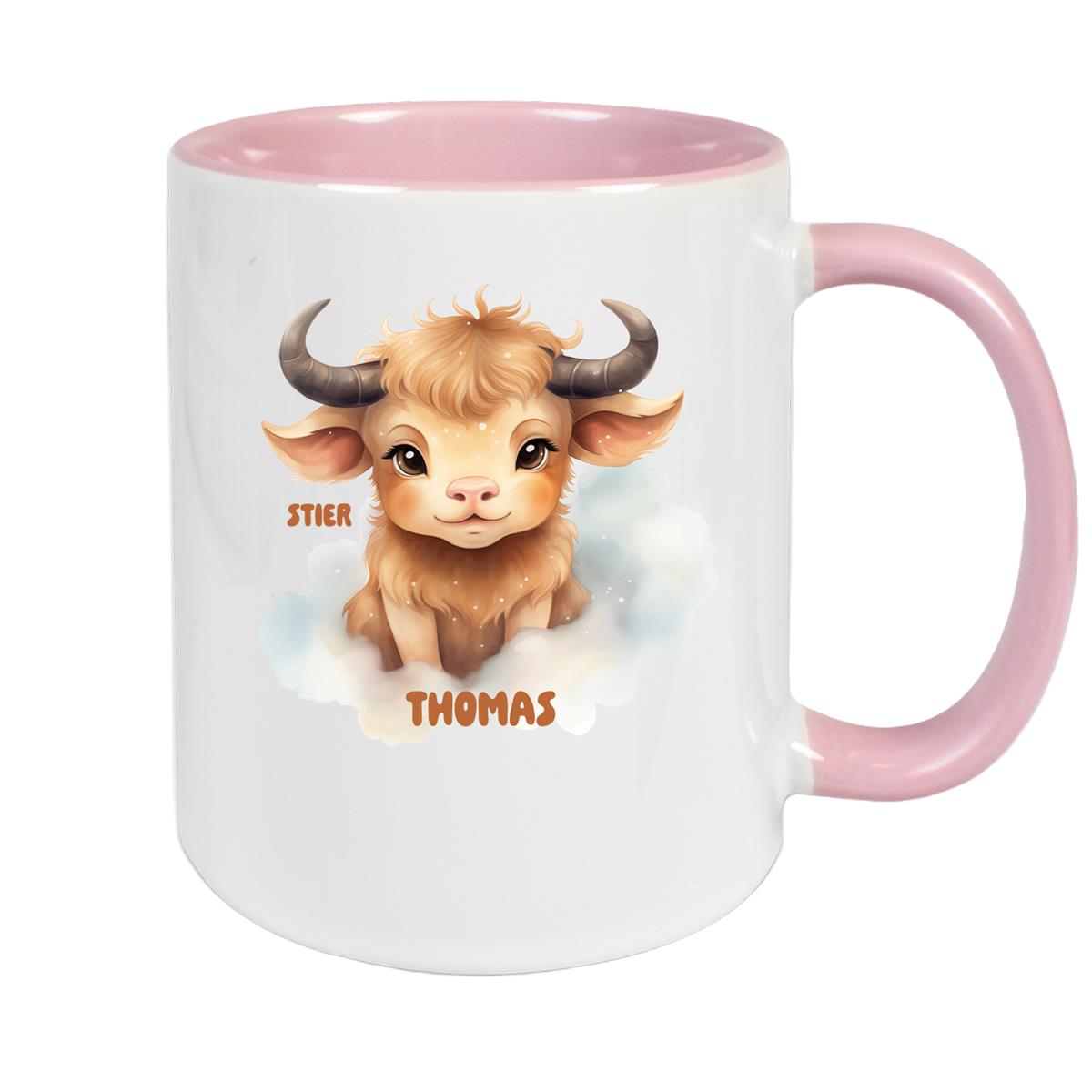 Mug Zodiac Children Taurus 1 Custom Name Ceramic Children's Mug personalized various colors