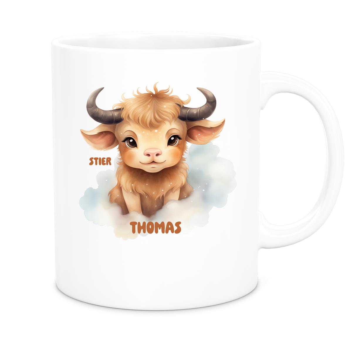 Mug Zodiac Children Taurus 1 Custom Name Ceramic Children's Mug personalized various colors