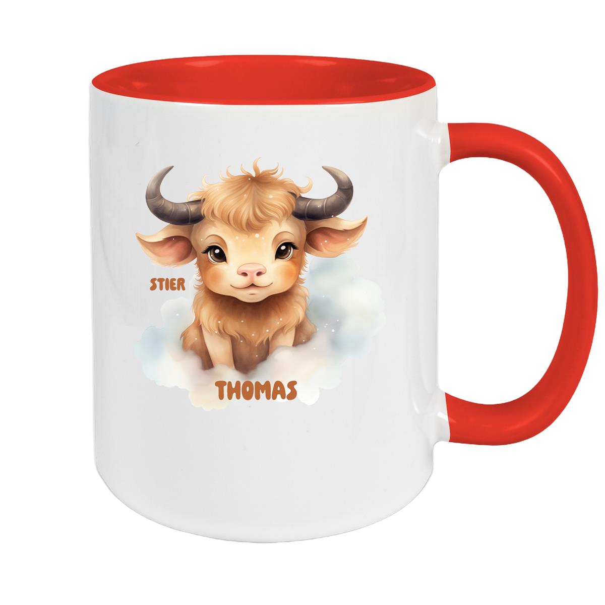 Mug Zodiac Children Taurus 1 Custom Name Ceramic Children's Mug personalized various colors