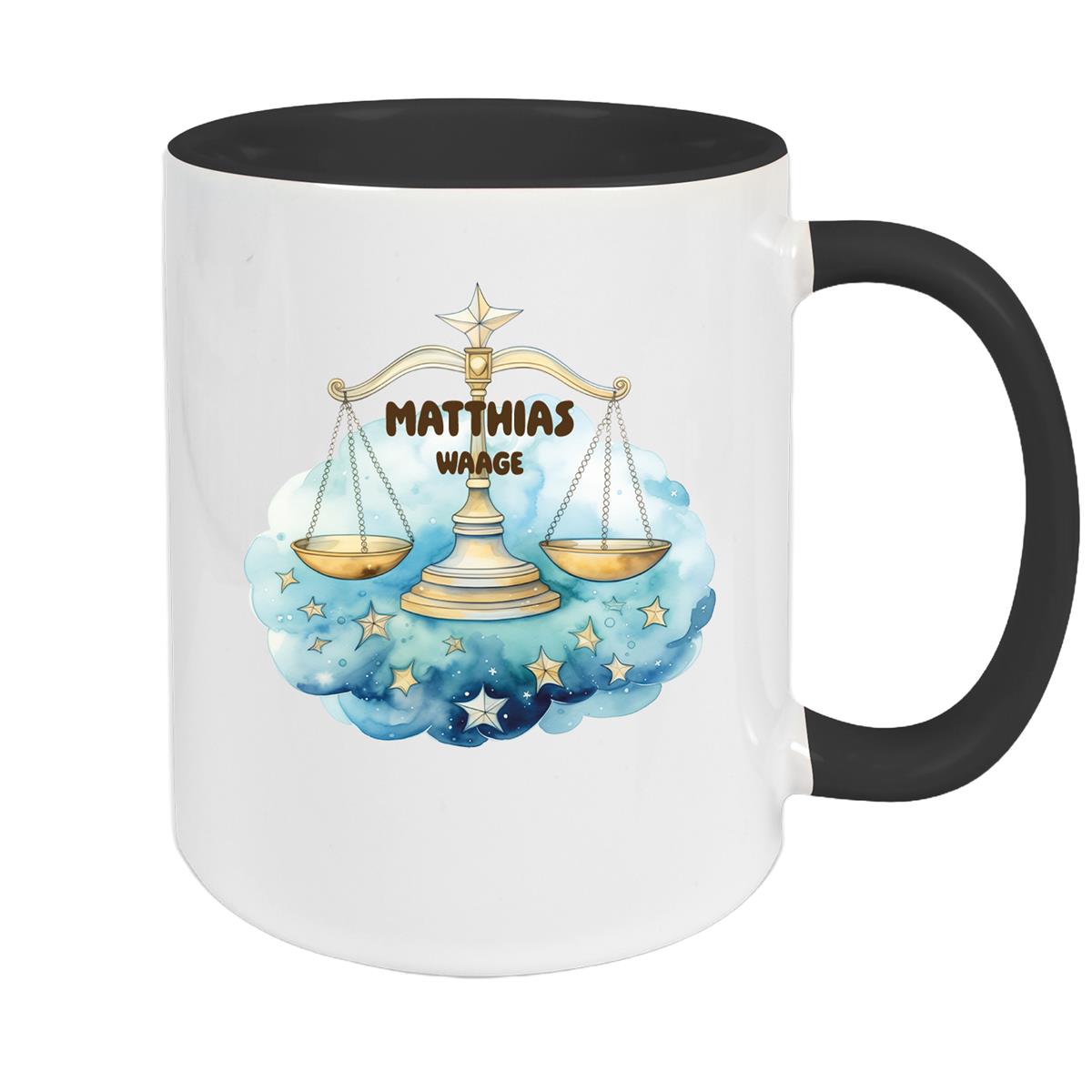 Zodiac Sign Children's Mug Libra with Name Ceramic Children's Mug Personalized Various Colors