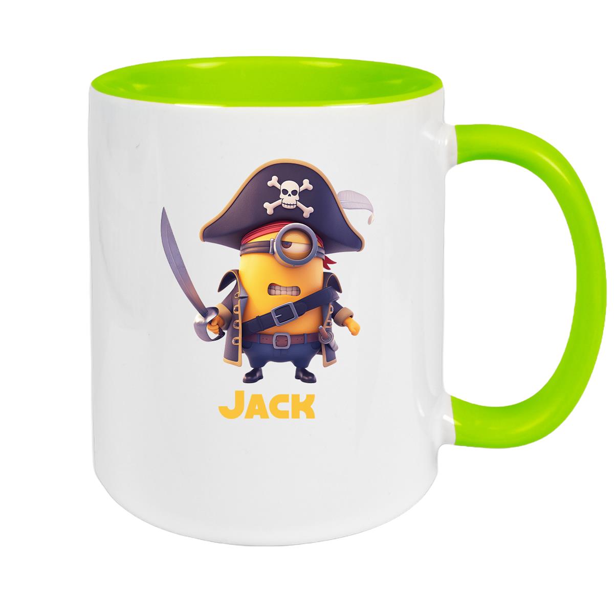 Tasse Minions Kinder Minion 1 Pirat Wunschname Keramik Kinderbecher personalisiert versch. Farben