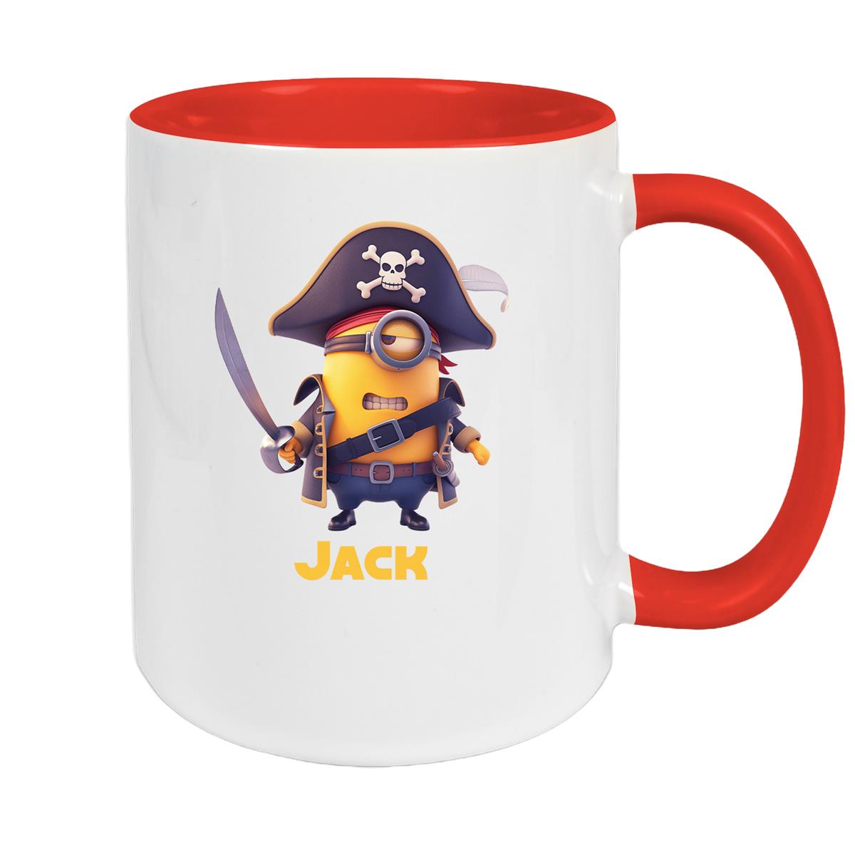 Tasse Minions Kinder Minion 1 Pirat Wunschname Keramik Kinderbecher personalisiert versch. Farben