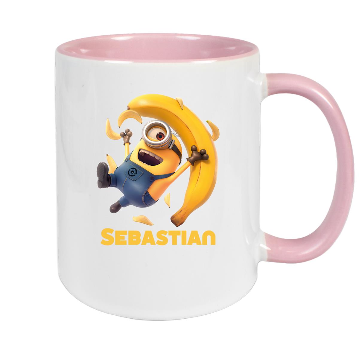 Tasse Minions Kinder Minion 2 Banana Wunschname Keramik Kinderbecher personalisiert versch. Farben