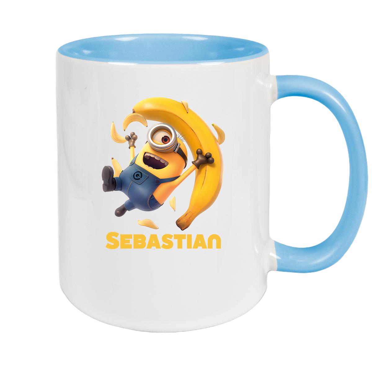 Tasse Minions Kinder Minion 2 Banana Wunschname Keramik Kinderbecher personalisiert versch. Farben
