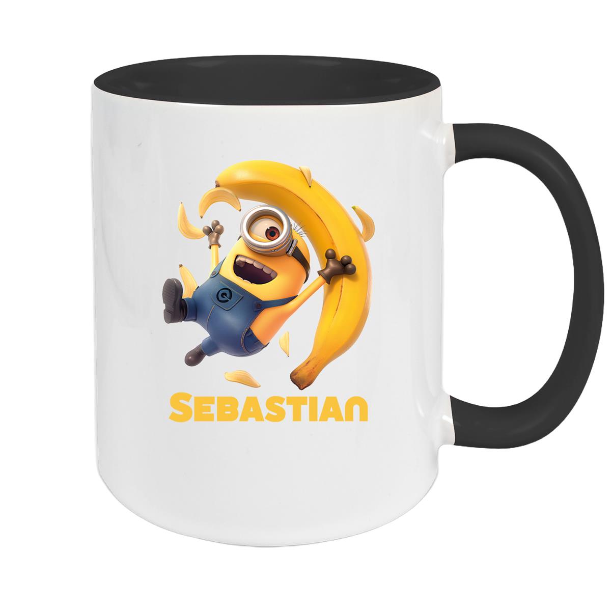 Tasse Minions Kinder Minion 2 Banana Wunschname Keramik Kinderbecher personalisiert versch. Farben