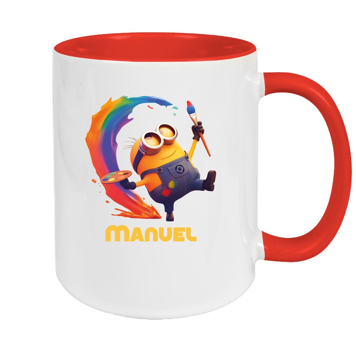 Tasse Minions Kinder Minion 4 Maler Wunschname Keramik Kinderbecher personalisiert versch. Farben