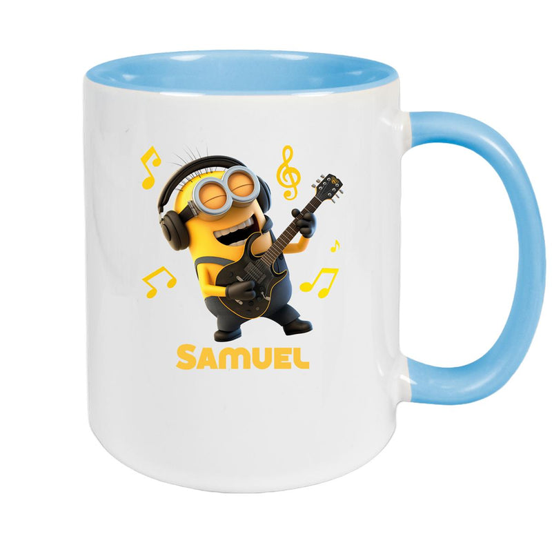 Tasse Minions Kinder Minion 6 Rockstar Wunschname Keramik Kinderbecher personalisiert versch. Farben