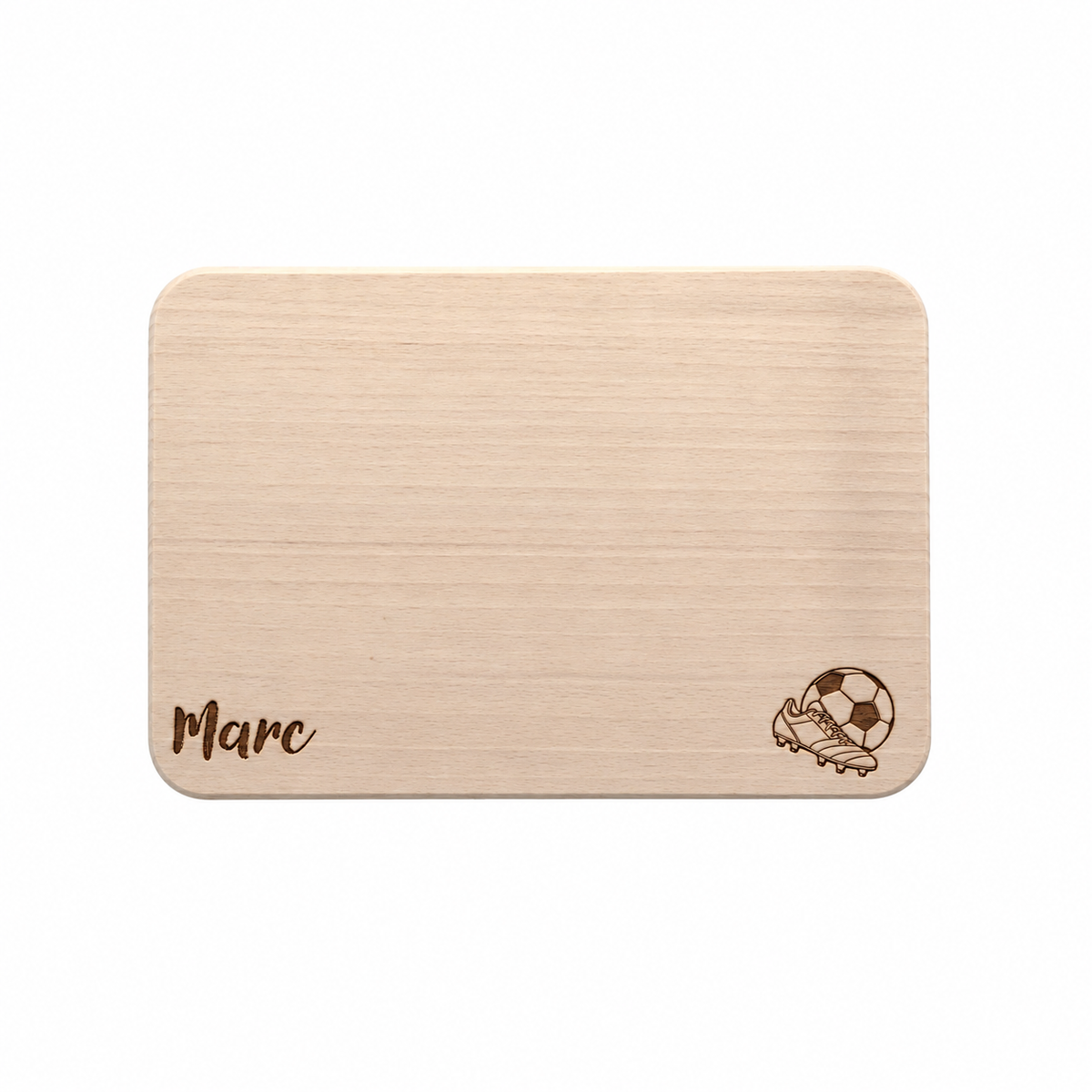 MUCKKI-PRO:11962413df053f4c9aab8a42913dc5f784b850938cf6ac47495c5fedf93469c0:Frühstücksbrett personalisiert Fußball 2.1, Holzbrett, Brettchen personalisiert